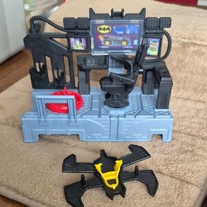 Superhero Command Center Playset with Black, Gray, and Yellow